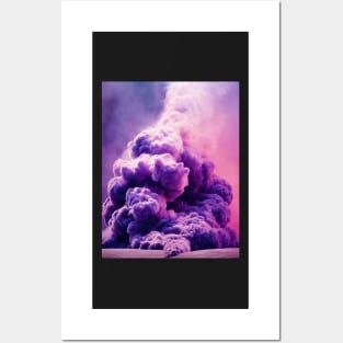 purple smoke Posters and Art